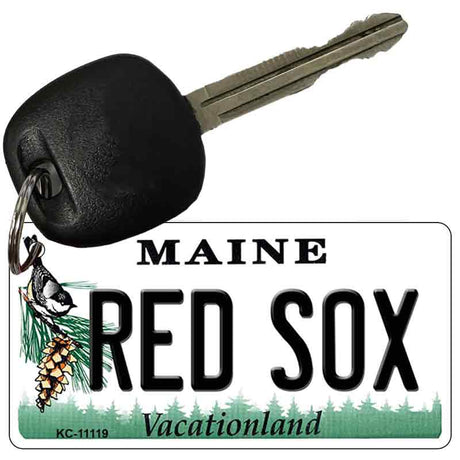 Maine Red Socks Novelty Metal Key Chain KC-11119