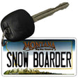 Snow Boarder Montana State License Plate Tag Novelty Key Chain KC-11123