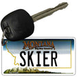 Skier Montana State License Plate Tag Novelty Key Chain KC-11124