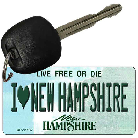 I Love New Hampshire State License Plate Tag Key Chain KC-11132