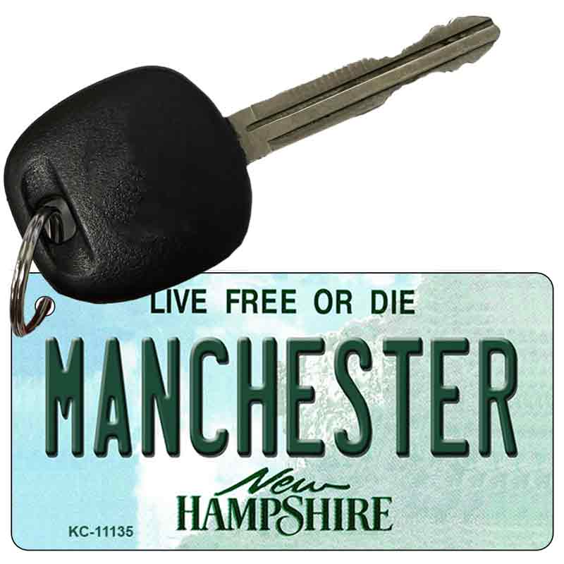 Manchester New Hampshire State License Plate Tag Key Chain KC-11135