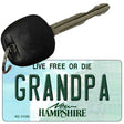 Grandpa New Hampshire State License Plate Tag Key Chain KC-11153