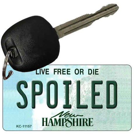 Spoiled New Hampshire State License Plate Tag Key Chain KC-11157