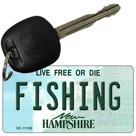 Fishing New Hampshire State License Plate Tag Key Chain KC-11159