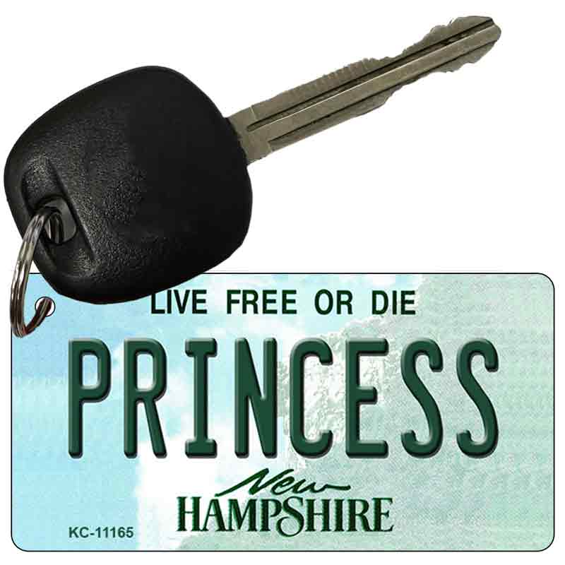 Princess New Hampshire State License Plate Tag Key Chain KC-11165