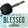 Blessed New Hampshire State License Plate Tag Key Chain KC-11168