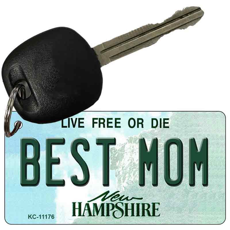 Best Mom New Hampshire State License Plate Tag Key Chain KC-11176