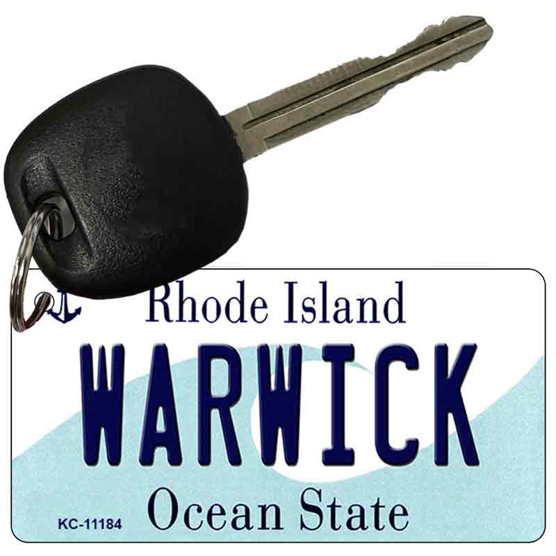 Warwick Rhode Island License Plate Tag Novelty Key Chain KC-11184