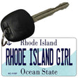 Rhode Island Girl Rhode Island License Plate Tag Novelty Key Chain KC-11197