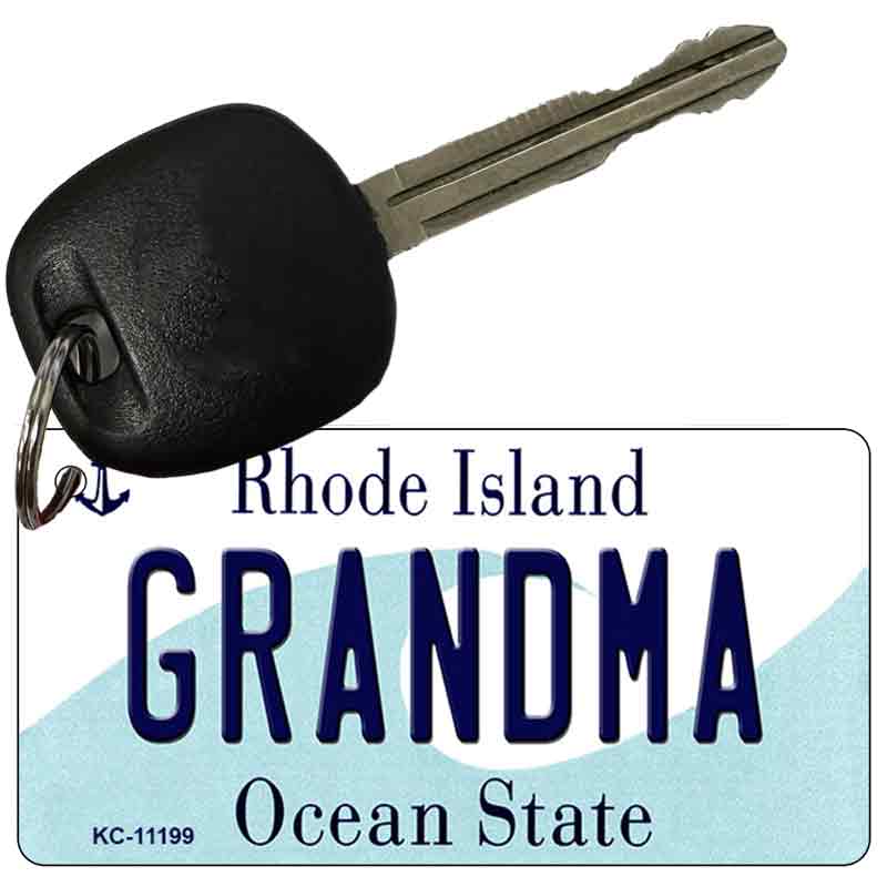 Grandma Rhode Island License Plate Tag Novelty Key Chain KC-11199