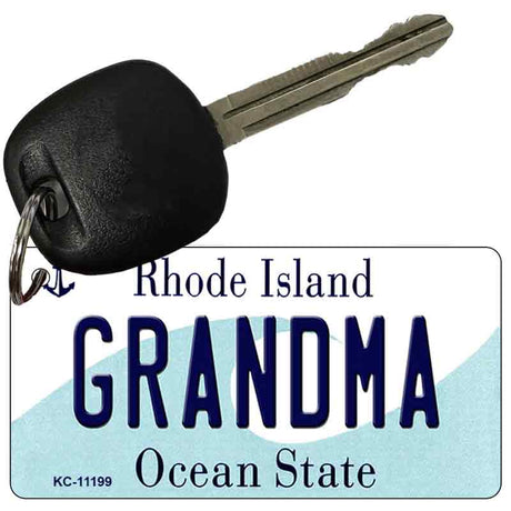 Grandma Rhode Island License Plate Tag Novelty Key Chain KC-11199