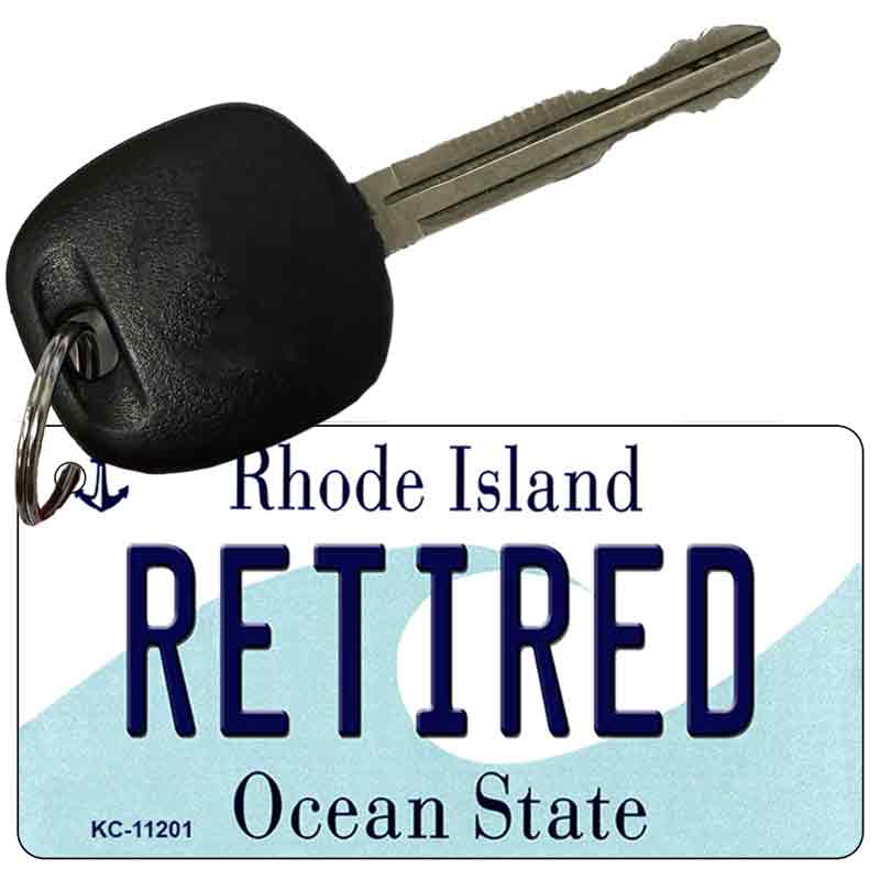 Retired Rhode Island License Plate Tag Novelty Key Chain KC-11201