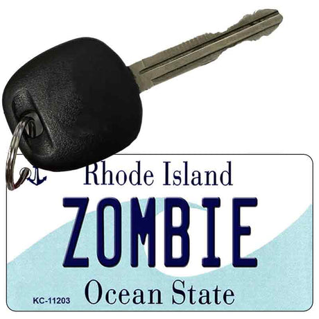 Zombie Rhode Island License Plate Tag Novelty Key Chain KC-11203