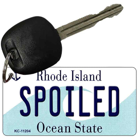 Spoiled Rhode Island License Plate Tag Novelty Key Chain KC-11204