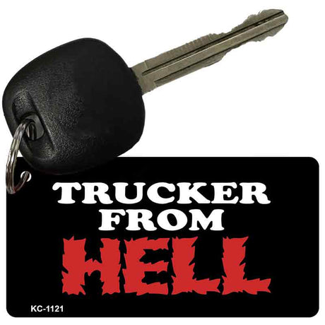 Trucker From Hell Novelty Aluminum Key Chain KC-1121