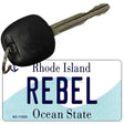 Rebel Rhode Island License Plate Tag Novelty Key Chain KC-11223