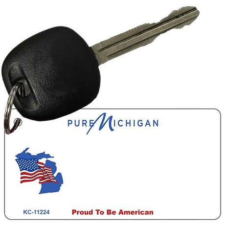 Pure Michigan Proud To Be American Novelty Aluminum Key Chain KC-11224