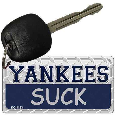 Yankees Suck Novelty Aluminum Key Chain KC-1123