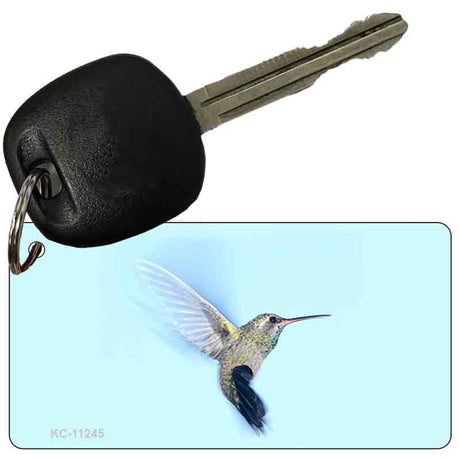 Hummingbird In Flight Blue Novelty Aluminum Key Chain KC-11245