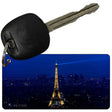 Eiffel Tower Night With City Skyline Novelty Aluminum Key Chain KC-11250