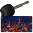 Paris At Night Eiffel Tower In Center Novelty Aluminum Key Chain KC-11252