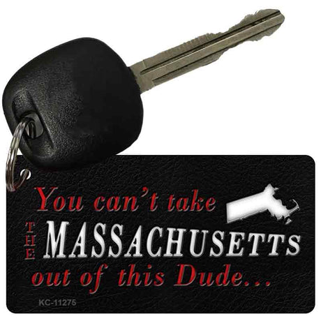 Massachusetts Dude Novelty Metal Key Chain KC-11275