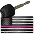 Thin Pink Line With Pink Stars Novelty Metal Key Chain KC-11313