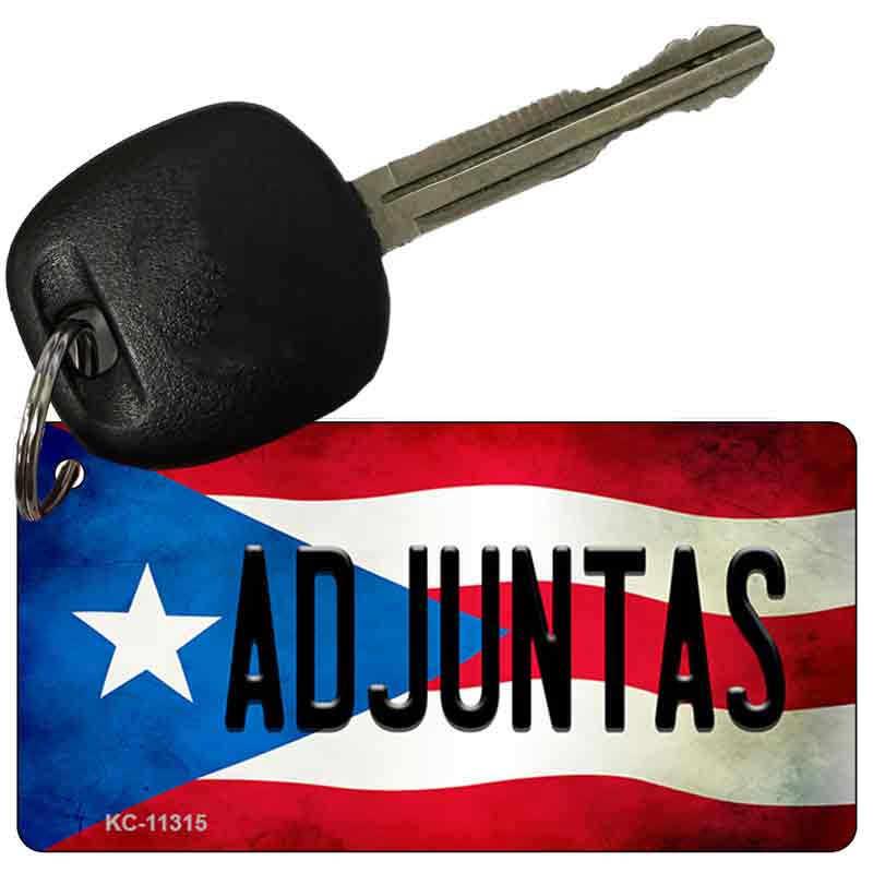 Adjuntas Puerto Rico State Flag Novelty Metal Key Chain KC-11315