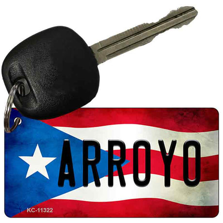 Arroyo Puerto Rico State Flag Novelty Metal Key Chain KC-11322