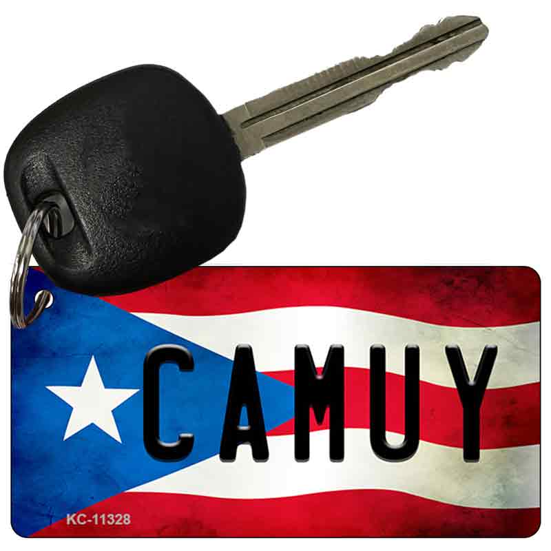 Camuy Puerto Rico State Flag Novelty Metal Key Chain KC-11328