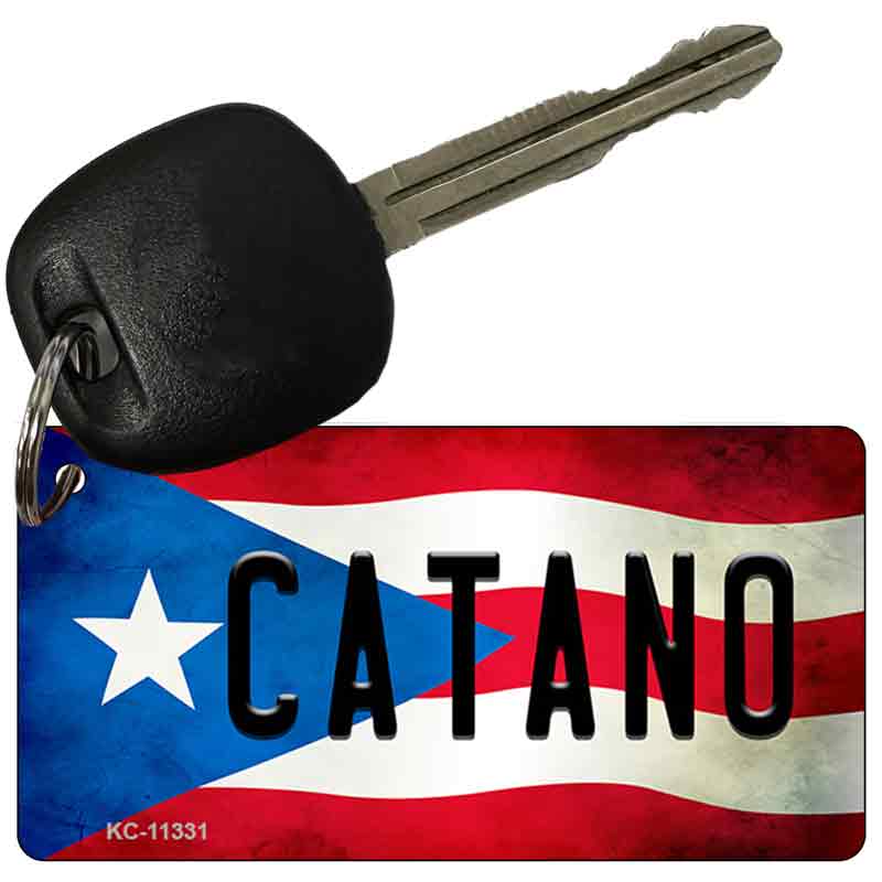 Catano Puerto Rico State Flag Novelty Metal Key Chain KC-11331