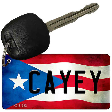 Cayey Puerto Rico State Flag Novelty Metal Key Chain KC-11332