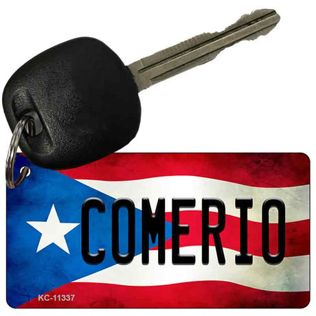 Comerio Puerto Rico State Flag Novelty Metal Key Chain KC-11337