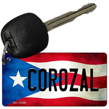 Corozal Puerto Rico State Flag Novelty Metal Key Chain KC-11338