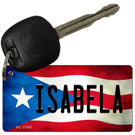 Isabela Puerto Rico State Flag Novelty Metal Key Chain KC-11351