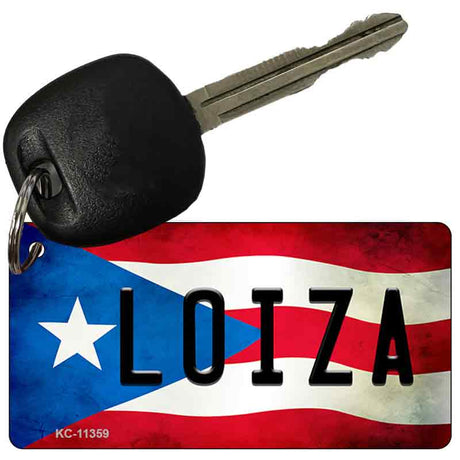 Loiza Puerto Rico State Flag Novelty Metal Key Chain KC-11359