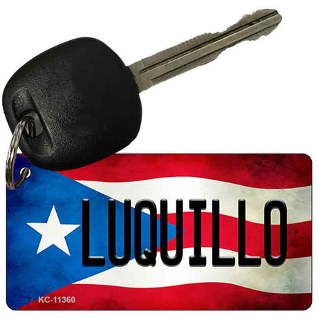 Luquillo Puerto Rico State Flag Novelty Metal Key Chain KC-11360