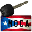 Moca Puerto Rico State Flag Novelty Metal Key Chain KC-11365