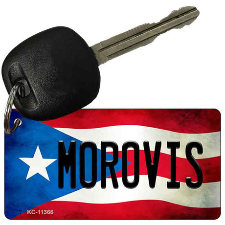 Morovis Puerto Rico State Flag Novelty Metal Key Chain KC-11366