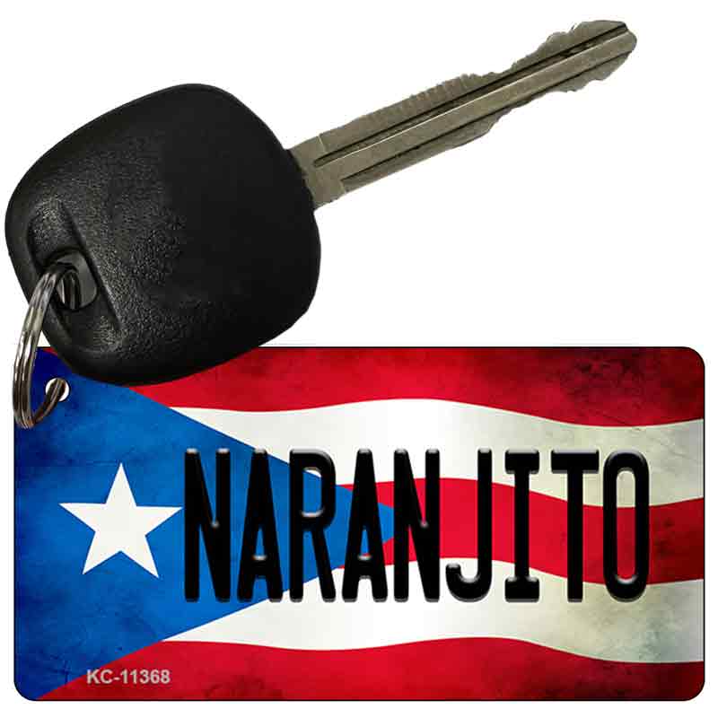 Naranjito Puerto Rico State Flag Novelty Metal Key Chain KC-11368