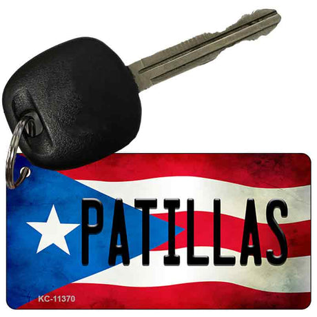 Patillas Puerto Rico State Flag Novelty Metal Key Chain KC-11370