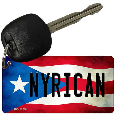 Nyrican Puerto Rico State Flag Novelty Metal Key Chain KC-11394