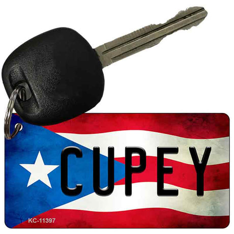 Cupey Puerto Rico State Flag Novelty Metal Key Chain KC-11397