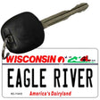 Eagle River Wisconsin Novelty Metal Key Chain