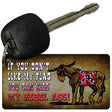 Dont Like My Flag Kiss My Rebel Ass Novelty Metal Key Chain KC-11525