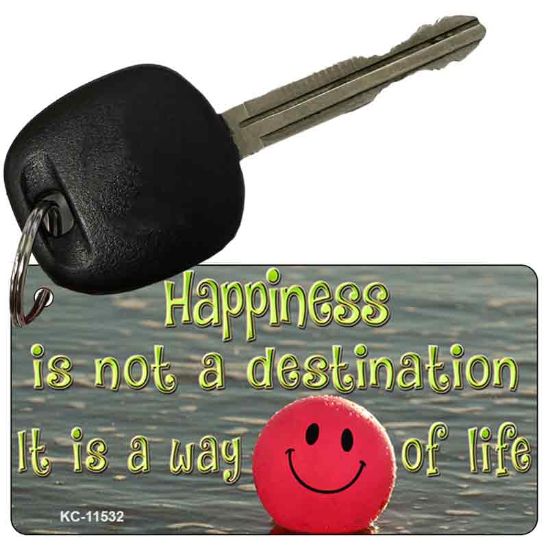 Happiness Way Of Life Ball Novelty Metal Key Chain KC-11532