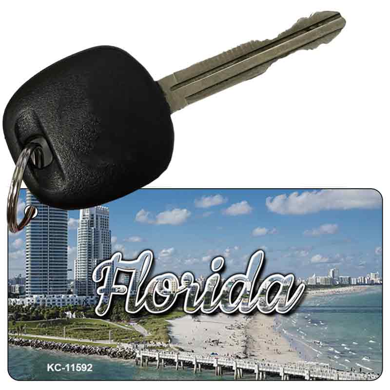 Florida White Sand Beach Key Chain KC-11592