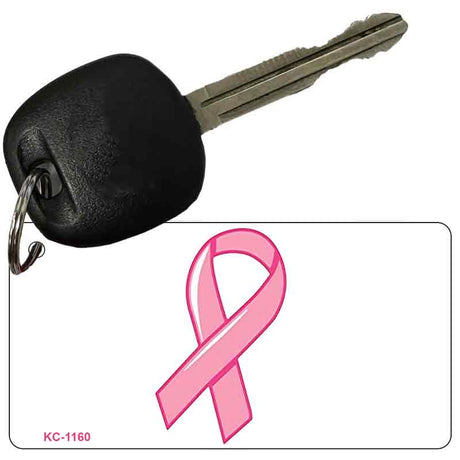 Pink Ribbon Novelty Aluminum Key Chain KC-1160