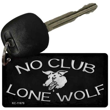 No Club Lone Wolf Novelty Metal Key Chain KC-11679