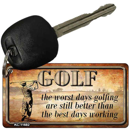 Golf Good and Bad Days Novelty Metal Key Chain KC-11682